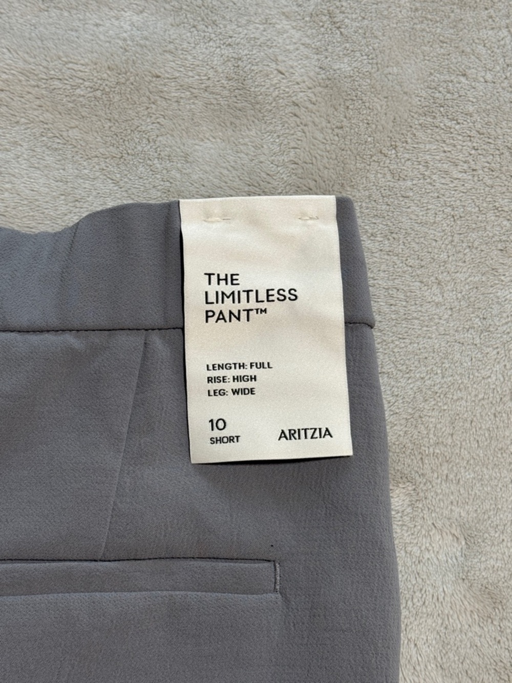 Aritzia Light Gray High-Rise Straight Leg Trousers - Picture 5 of 5